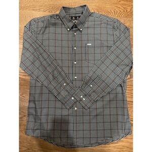 Barbour Men's Plaid Button Down Luxury Business Office Shirt Size XL Regular Fit